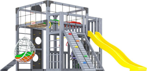 Игровой комплекс Савушка КУб–3 с подушками и качелями Кокон / С-КУБ-03-С-ПДШ-ККН- фото3