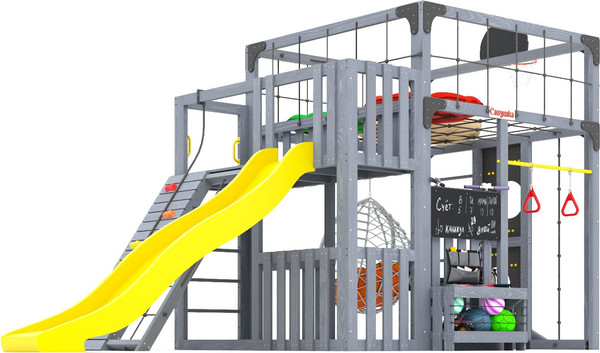 Игровой комплекс Савушка КУб–3 с подушками и качелями Кокон / С-КУБ-03-С-ПДШ-ККН- фото4