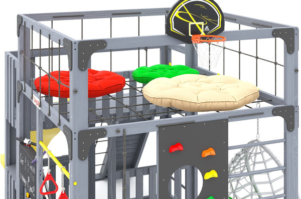 Игровой комплекс Савушка КУб–3 с подушками и качелями Кокон / С-КУБ-03-С-ПДШ-ККН- фото5