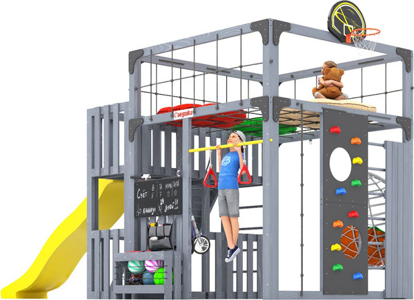 Игровой комплекс Савушка КУб–3 с подушками и качелями Кокон / С-КУБ-03-С-ПДШ-ККН- фото7