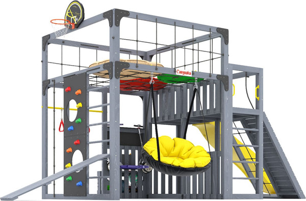 Игровой комплекс Савушка Куб–3 с подушками / С-КУБ-03-С-ПДШ- фото