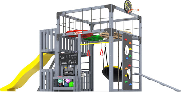 Игровой комплекс Савушка Куб–3 с подушками / С-КУБ-03-С-ПДШ- фото2