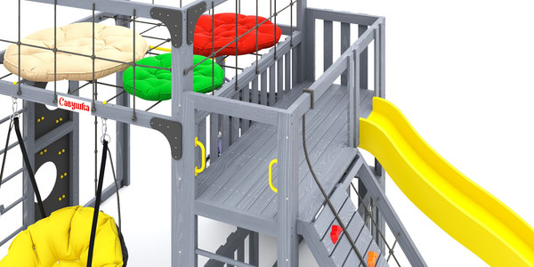 Игровой комплекс Савушка Куб–3 с подушками / С-КУБ-03-С-ПДШ- фото5