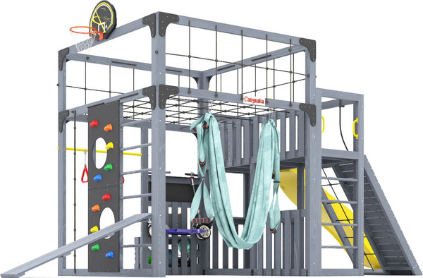 Игровой комплекс Савушка Куб–3 с гамаком для йоги / С-КУБ-03-С-ГМК- фото3