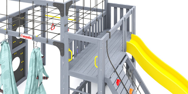 Игровой комплекс Савушка Куб–3 с гамаком для йоги / С-КУБ-03-С-ГМК- фото9