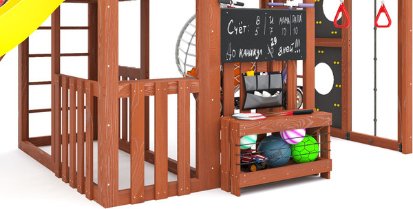 Игровой комплекс Савушка Куб–3 с подушками и качелями Кокон / С-КУБ-03-МХГ-ПДШ-ККН- фото8