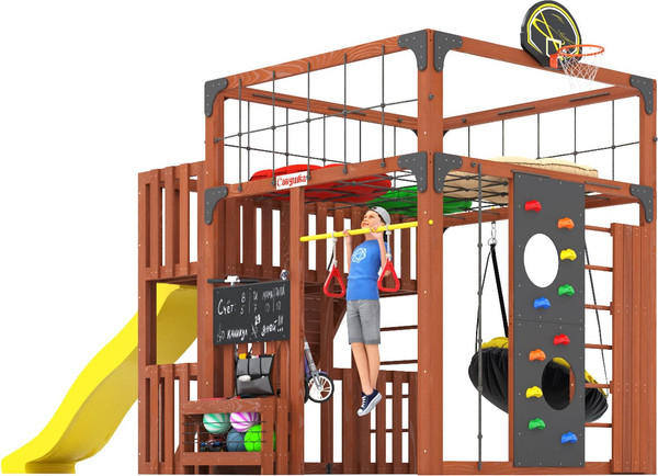 Игровой комплекс Савушка Куб–3 с подушками / С-КУБ-03-МХГ-ПДШ- фото7