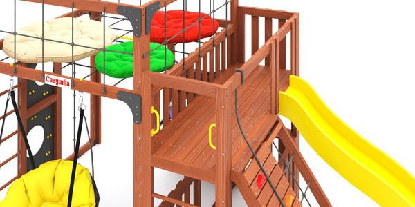 Игровой комплекс Савушка Куб–3 с подушками / С-КУБ-03-МХГ-ПДШ- фото9