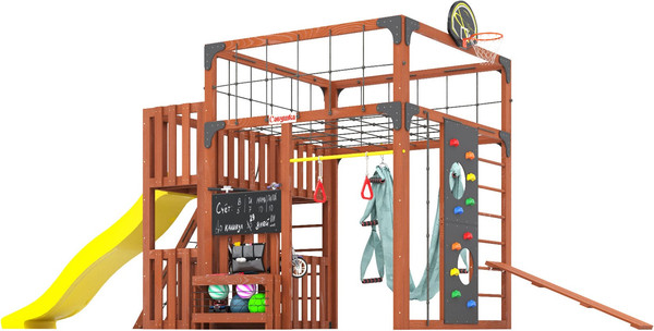 Игровой комплекс Савушка Куб–3 с гамаком для йоги / С-КУБ-03-МХГ-ГМК- фото2