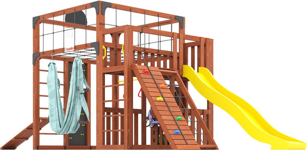 Игровой комплекс Савушка Куб–3 с гамаком для йоги / С-КУБ-03-МХГ-ГМК- фото3