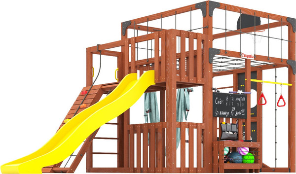 Игровой комплекс Савушка Куб–3 с гамаком для йоги / С-КУБ-03-МХГ-ГМК- фото4