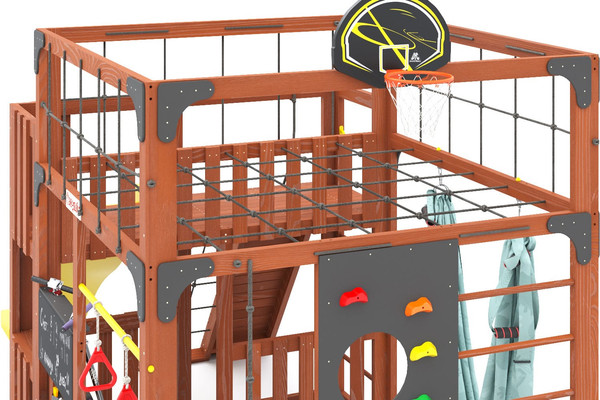 Игровой комплекс Савушка Куб–3 с гамаком для йоги / С-КУБ-03-МХГ-ГМК- фото5