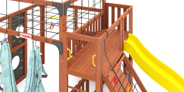 Игровой комплекс Савушка Куб–3 с гамаком для йоги / С-КУБ-03-МХГ-ГМК- фото8