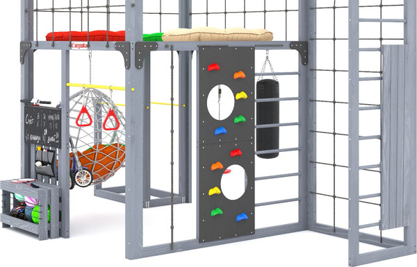 Игровой комплекс Савушка Куб–2 с подушками и качелями Кокон / С-КУБ-02-С-ПДШ-ККН- фото5