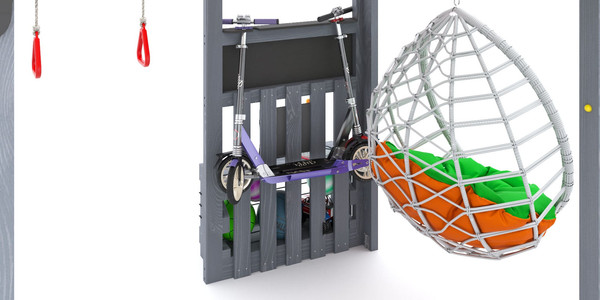 Игровой комплекс Савушка Куб–2 с подушками и качелями Кокон / С-КУБ-02-С-ПДШ-ККН- фото8