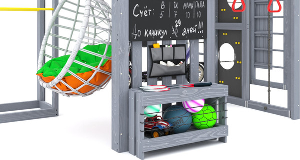 Игровой комплекс Савушка Куб–2 с подушками и качелями Кокон / С-КУБ-02-С-ПДШ-ККН- фото9