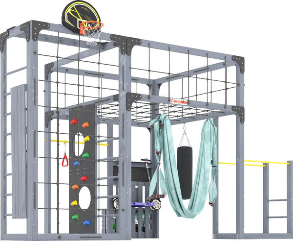 Игровой комплекс Савушка Куб–2 с гамаком для йоги / С-КУБ-02-С-ГМК- фото