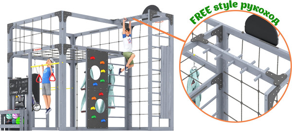 Игровой комплекс Савушка Куб–2 с гамаком для йоги / С-КУБ-02-С-ГМК- фото10