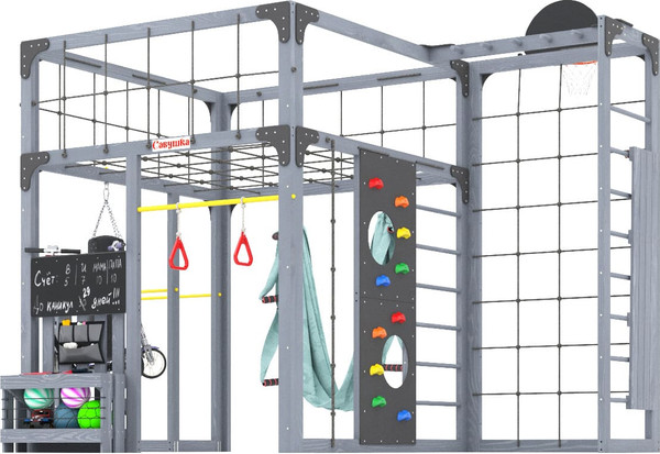 Игровой комплекс Савушка Куб–2 с гамаком для йоги / С-КУБ-02-С-ГМК- фото2