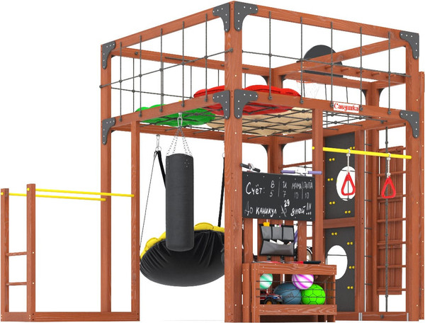 Игровой комплекс Савушка Куб–2 с подушками / С-КУБ-02-МХГ-ПДШ- фото2