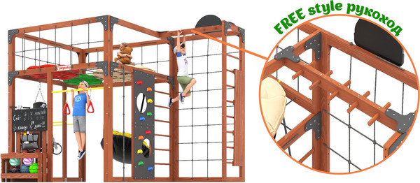 Игровой комплекс Савушка Куб–2 с подушками / С-КУБ-02-МХГ-ПДШ- фото9