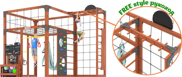 Игровой комплекс Савушка Куб–2 с гамаком для йоги / С-КУБ-02-МХГ-ГМК- фото10