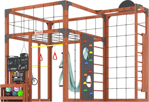 Игровой комплекс Савушка Куб–2 с гамаком для йоги / С-КУБ-02-МХГ-ГМК- фото3