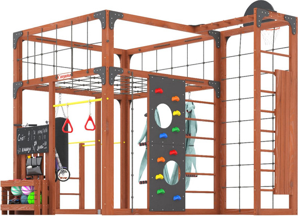 Игровой комплекс Савушка Куб–2 с гамаком для йоги / С-КУБ-02-МХГ-ГМК- фото5