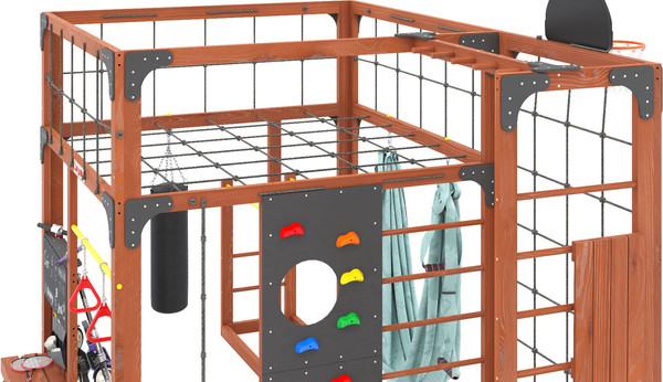 Игровой комплекс Савушка Куб–2 с гамаком для йоги / С-КУБ-02-МХГ-ГМК- фото6