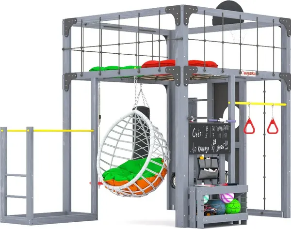 Игровой комплекс Савушка Куб–1 с подушками и качелями Кокон / С-КУБ-01-С-ПДШ-ККН- фото5