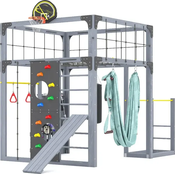 Игровой комплекс Савушка Куб–1 с гамаком для йоги / С-КУБ-01-С-ГМК- фото