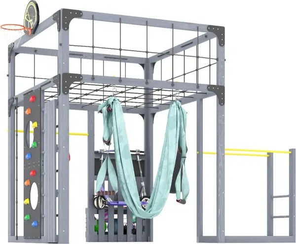 Игровой комплекс Савушка Куб–1 с гамаком для йоги / С-КУБ-01-С-ГМК- фото2