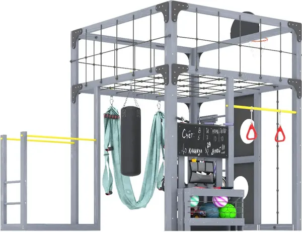 Игровой комплекс Савушка Куб–1 с гамаком для йоги / С-КУБ-01-С-ГМК- фото3