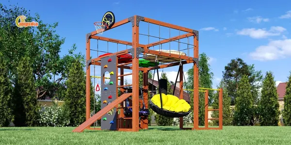 Игровой комплекс Савушка Куб–1 с подушками / С-КУБ-01-МХГ-ПДШ- фото10