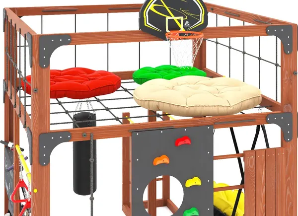 Игровой комплекс Савушка Куб–1 с подушками / С-КУБ-01-МХГ-ПДШ- фото5