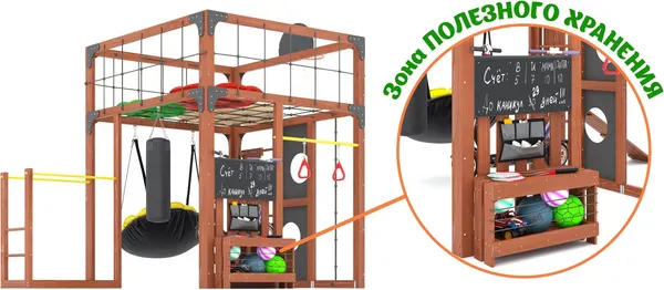 Игровой комплекс Савушка Куб–1 с подушками / С-КУБ-01-МХГ-ПДШ- фото8