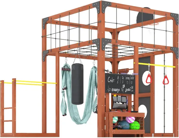 Игровой комплекс Савушка Куб–1 с гамаком для йоги / С-КУБ-01-МХГ-ГМК- фото4