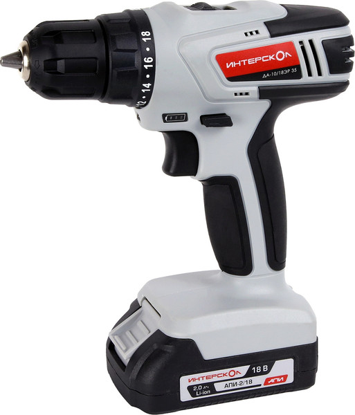 Аккумуляторная дрель-шуруповерт Интерскол ДА-10/18ЭР- фото