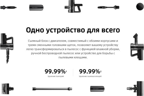 Вертикальный пылесос Roborock Wet And Dry Vacuum Cleaner F25 ACE Combo WD5M6A / WD5M6A512-02- фото9