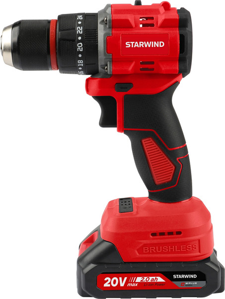 Аккумуляторная дрель-шуруповерт StarWind CDB20-2.0/2hs1- фото