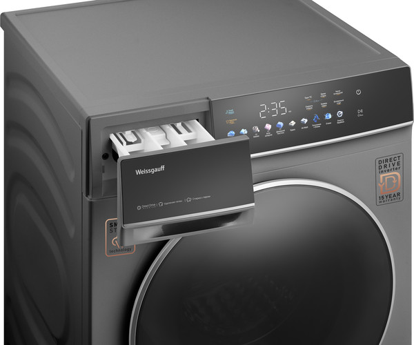 Стирально-сушильная машина Weissgauff WMD 62210 Direct Drive Touch Inverter Steam Grey- фото7
