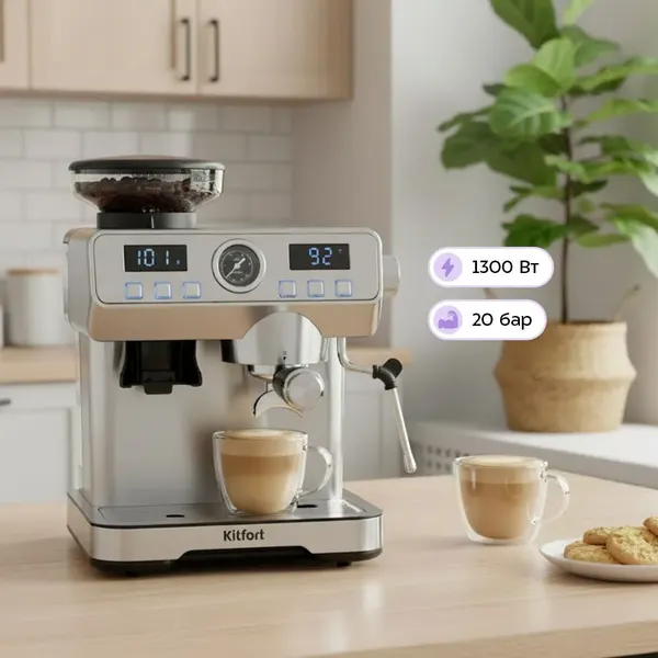 Кофеварка эспрессо Kitfort КТ-7694- фото2