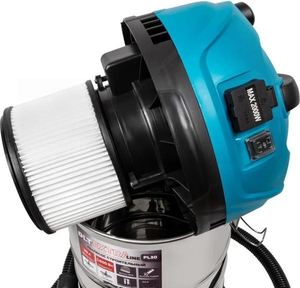 Профессиональный пылесос DLT PL30 Extraline с полуавтоматической очисткой фильтра- фото3