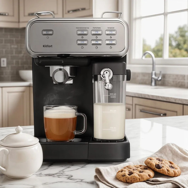 Кофеварка эспрессо Kitfort КТ-7563- фото2