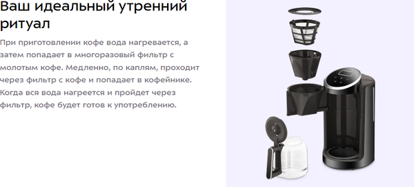 Капельная кофеварка Kitfort КТ-7567- фото10