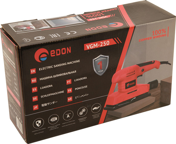 Вибрационная шлифовальная машина Edon VGM-250 / 15038- фото9