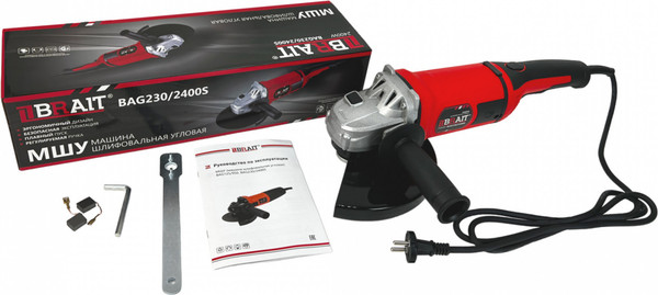 Угловая шлифовальная машина Brait BAG230/2400S- фото4