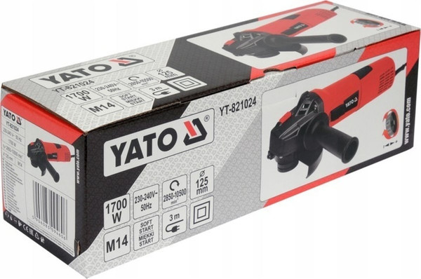Угловая шлифовальная машина Yato YT-821024- фото5
