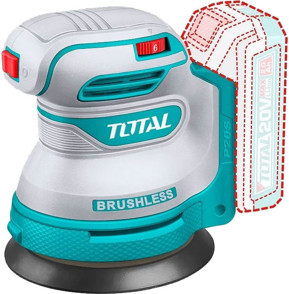 Эксцентриковая шлифовальная машина TOTAL Industrial / TROSLI2002- фото