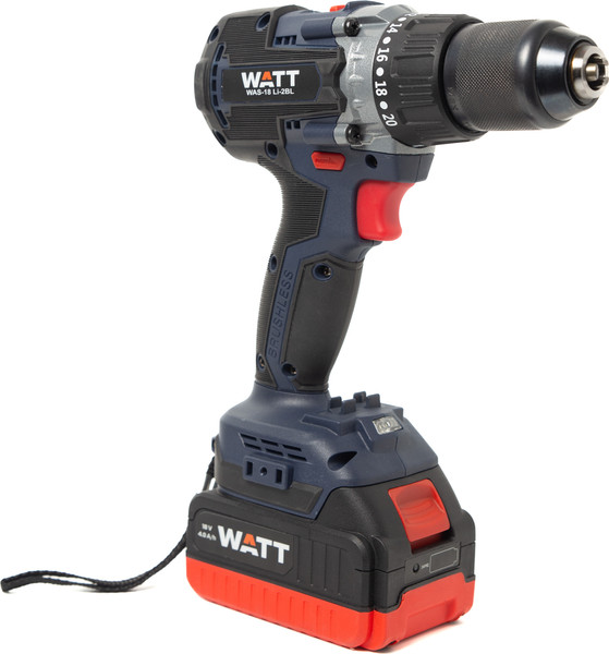 Аккумуляторная дрель-шуруповерт Watt WAS-18 Li-2BL- фото7
